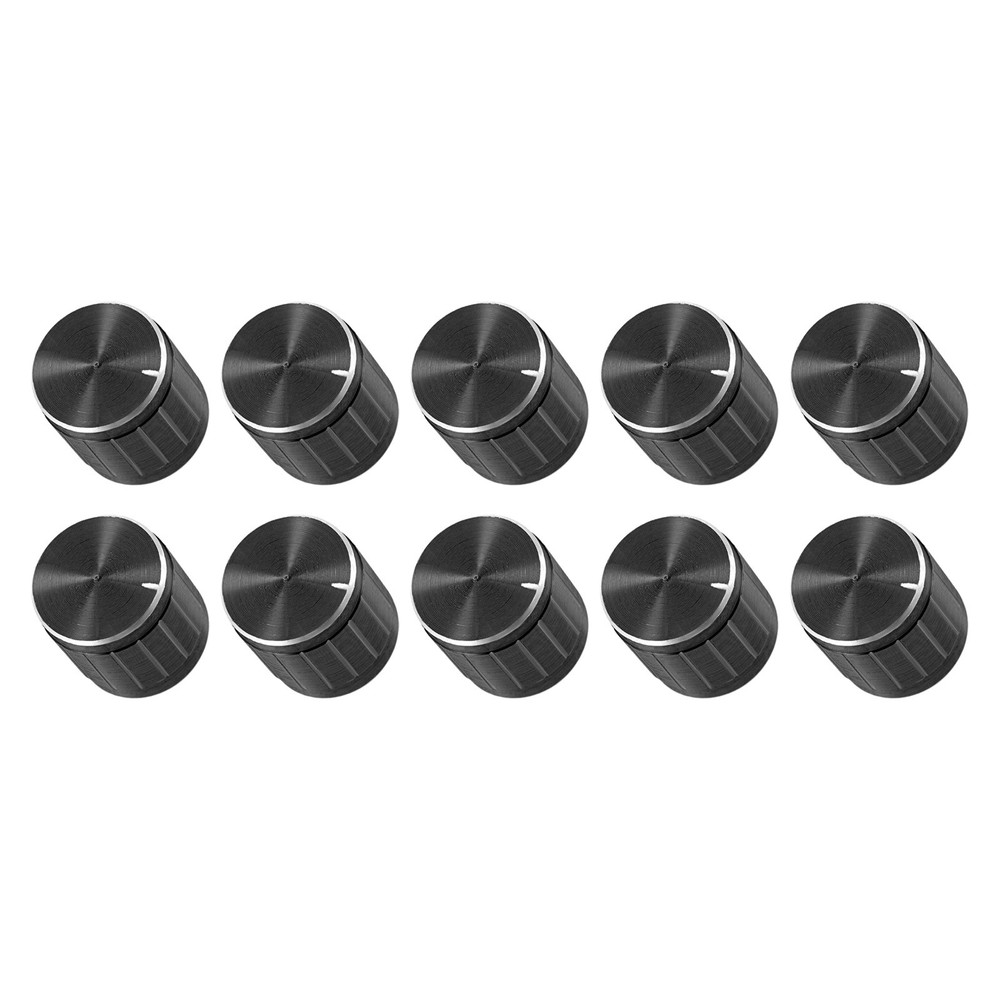 Potentiometer Control Knob Insert Shaft Switch Knobs 14.4 x 16.8mm Black 10Pcs