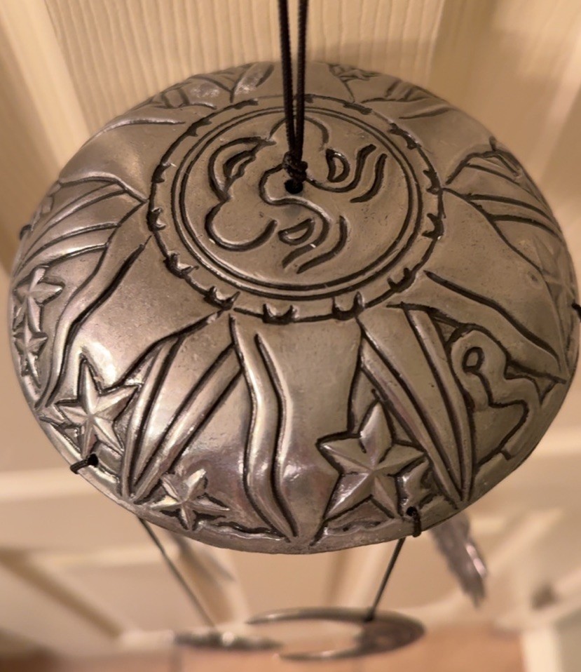 Pewter Metal Wind Chimes Celestial Sun&Moon 2000s Pier 1 Imports
