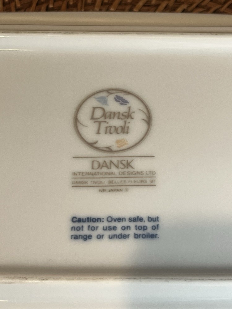 Dansk Tivoli Belles Fleurs Rectangular Serving Dish Japan Floral Ovenware MCM