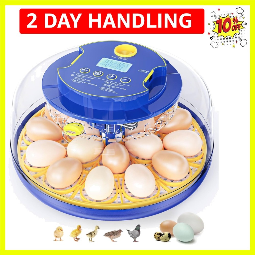 18 Chicken Egg Incubators for Hatching Eggs: Egg Incubator with Automatic Egg...