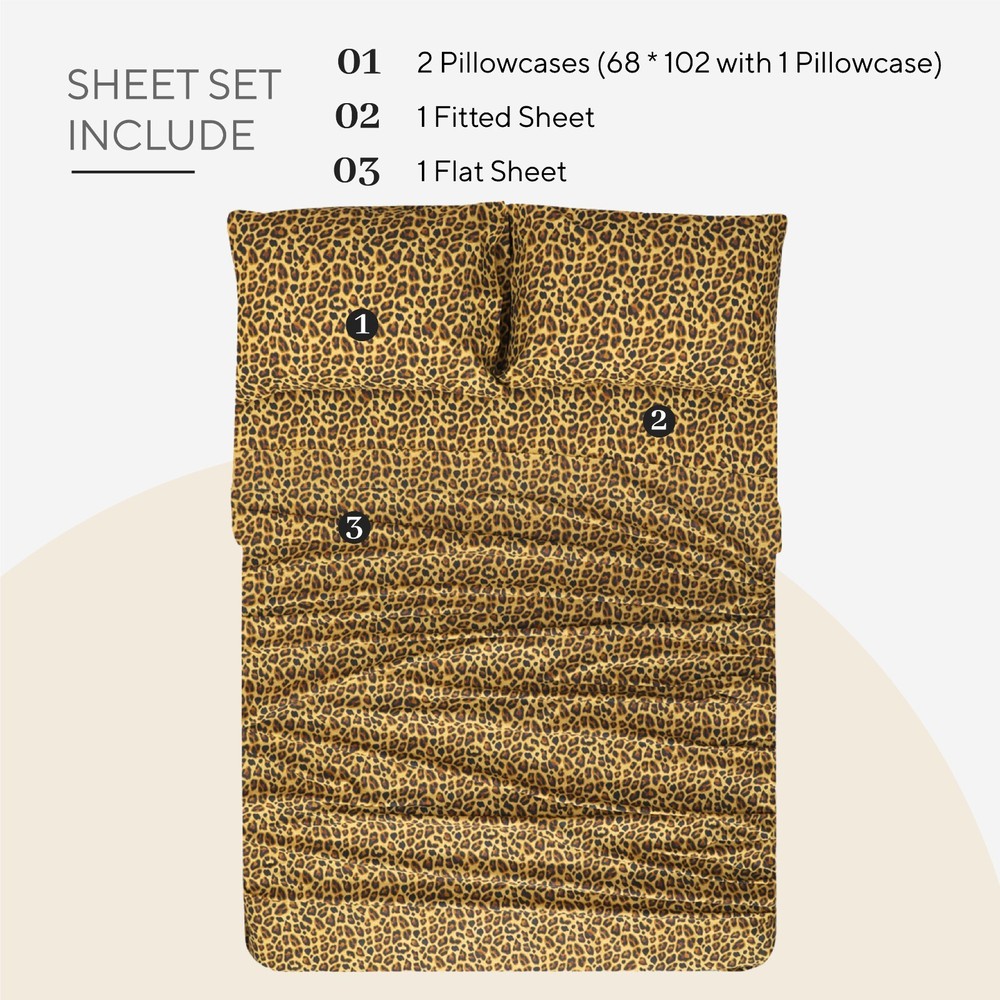 4-Piece Bed Sheet Set 100% Cotton Flat Fitted Sheets queen sheet set deep pocket