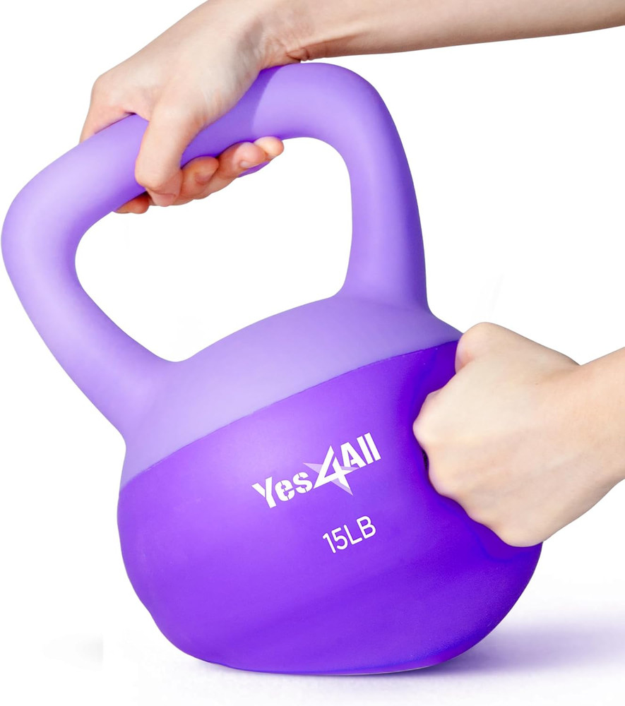 Soft Kettlebell, PVC Kettlebells Exercise Weights & Color-Coded Strength Trainin