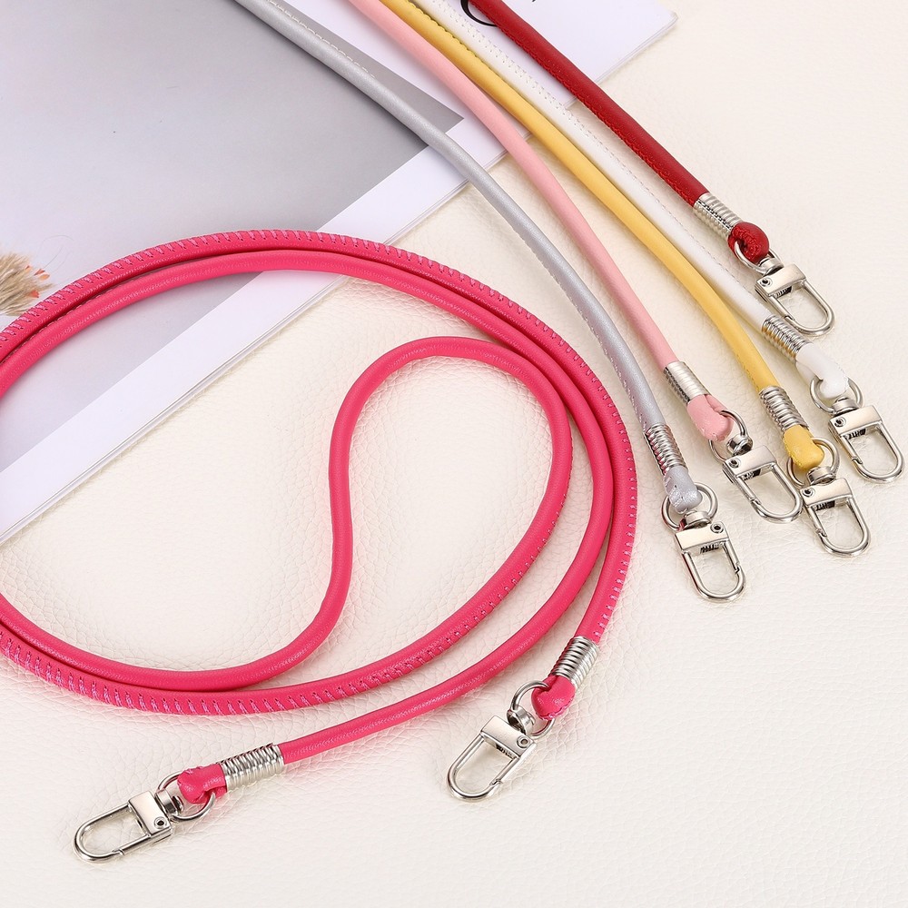 Crossbody Replacement Chain Strap, 120cm Thin Soft PU Strap (White)