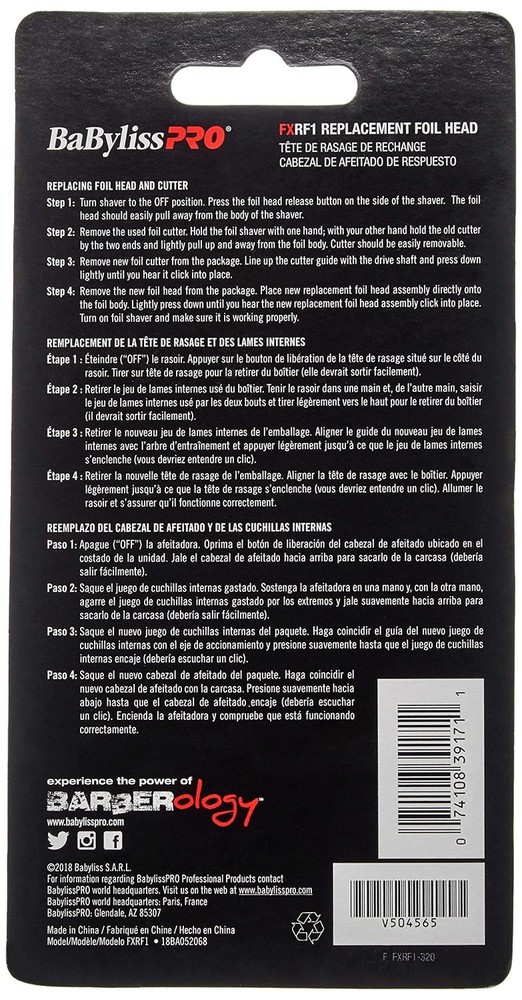 BaBylissPRO Replacement Foil Shaver FXFS1 #FXRF1