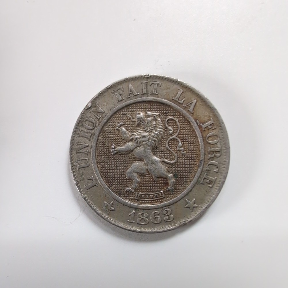 Belgium 10 centimes 1863 coin