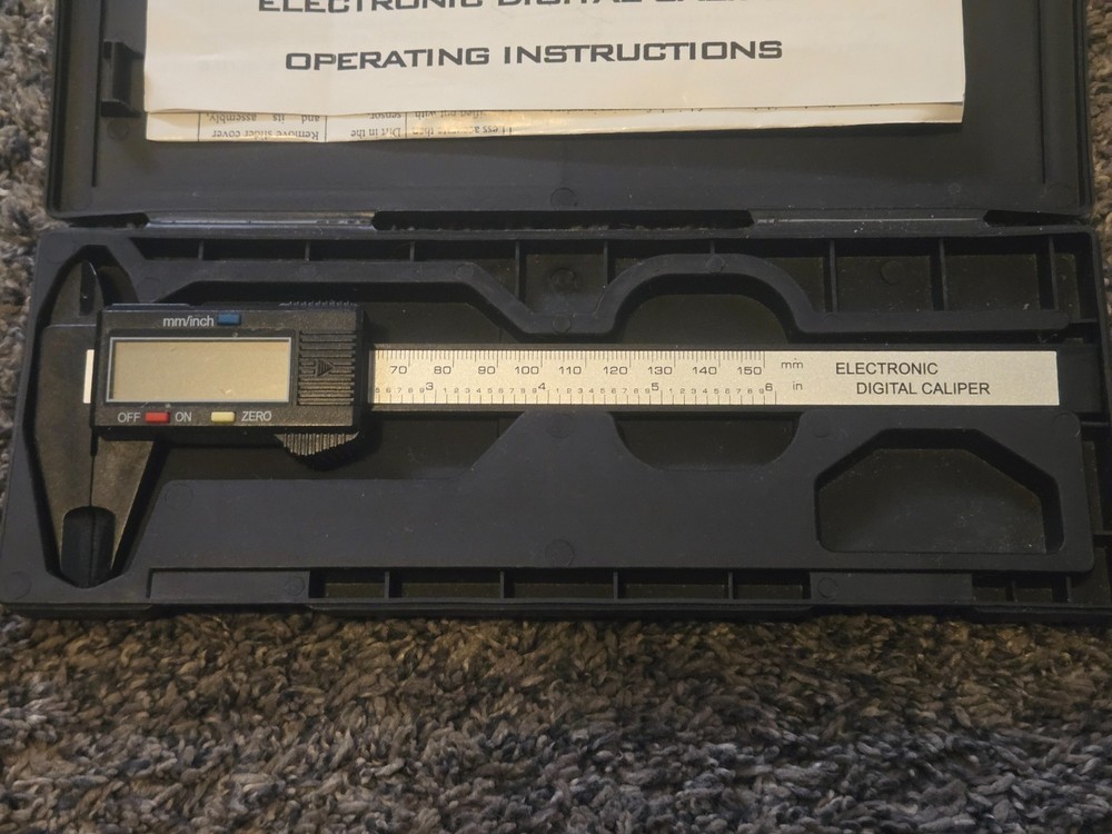 Electronic Digital Caliper mm inch w/ Case Working – Battery Included