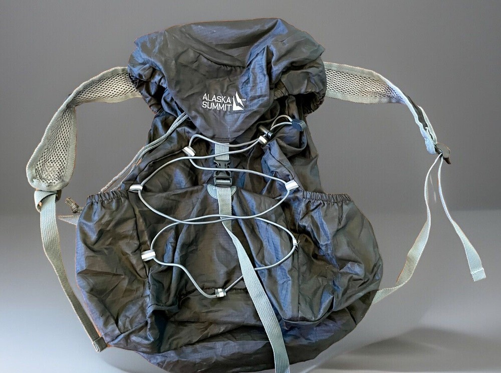 ALASKA SUMMIT Lightweight Travel Emergency Backpack Pockets Black Packable 8oz