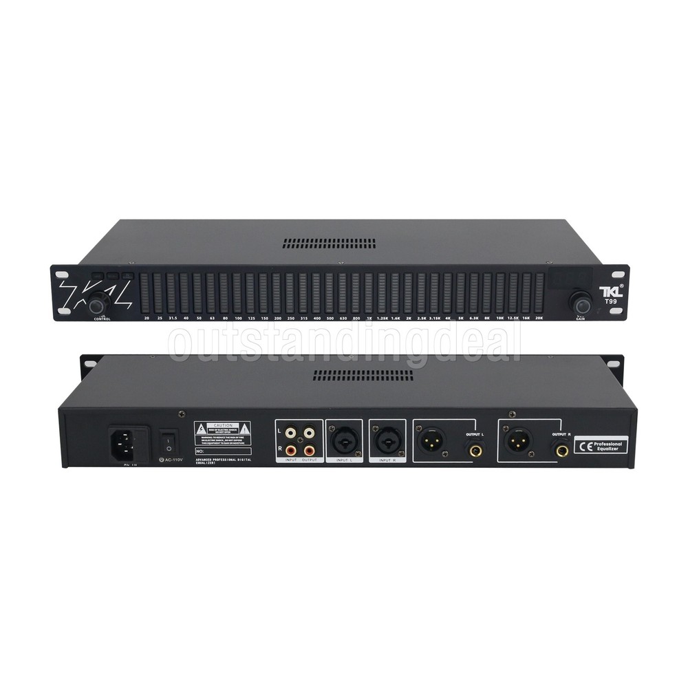 TKL T99 Digital Equalizer Spectrum Display For KTV Stage Performance Black Panel