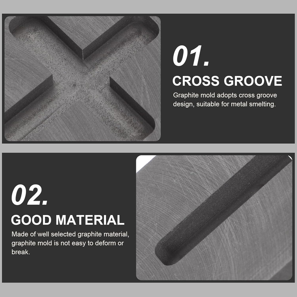 Cross Graphite Casting Ingot Mold Metal Refining Scrap Melting Casting Mould for