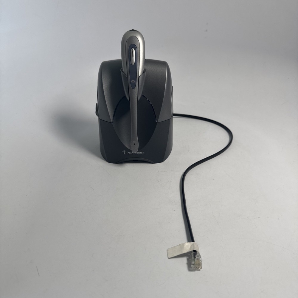 Plantronics CS55 Wireless Headset with Charging Base No Power Supply Tested Work