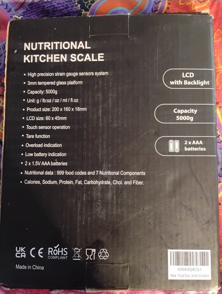 Kitchen Scale Nutritional Calculator