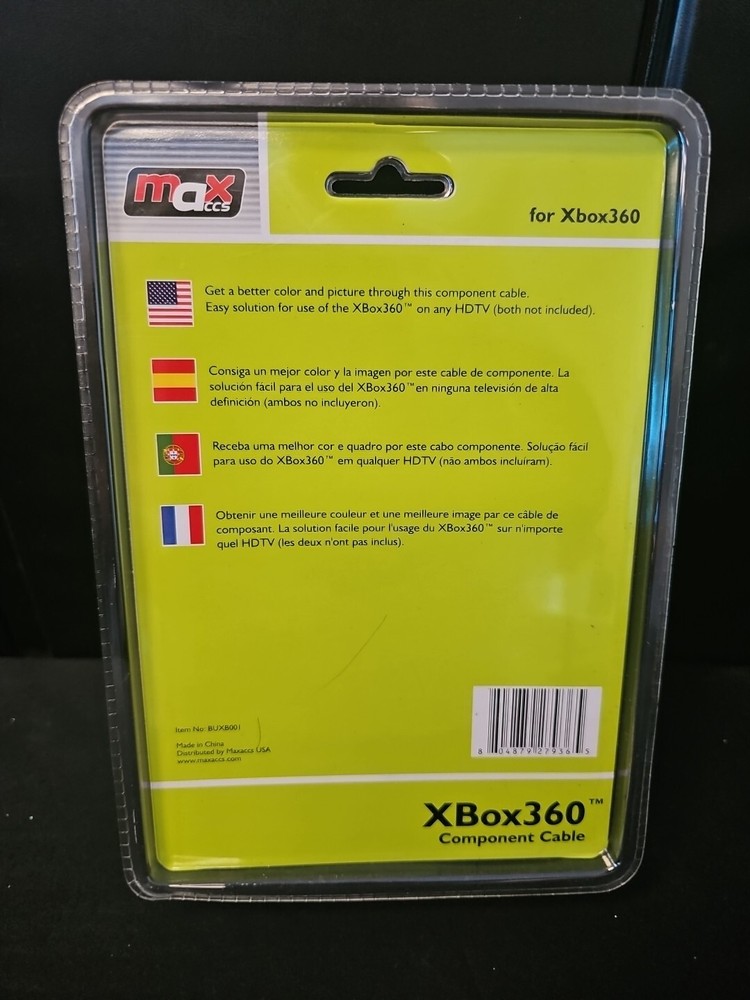 Color-coded Component Cables Video & RCA Stereo AV Cable Compatible Xbox 360 NEW