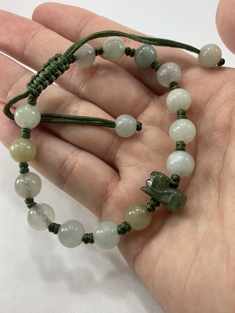 Jade Beaded Adjustable Bracelet