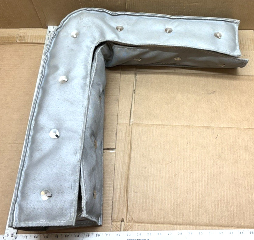 High Temp. Removable Insulation Blanket Jacket, 43" L Shape Ind. Cover 7 Locks