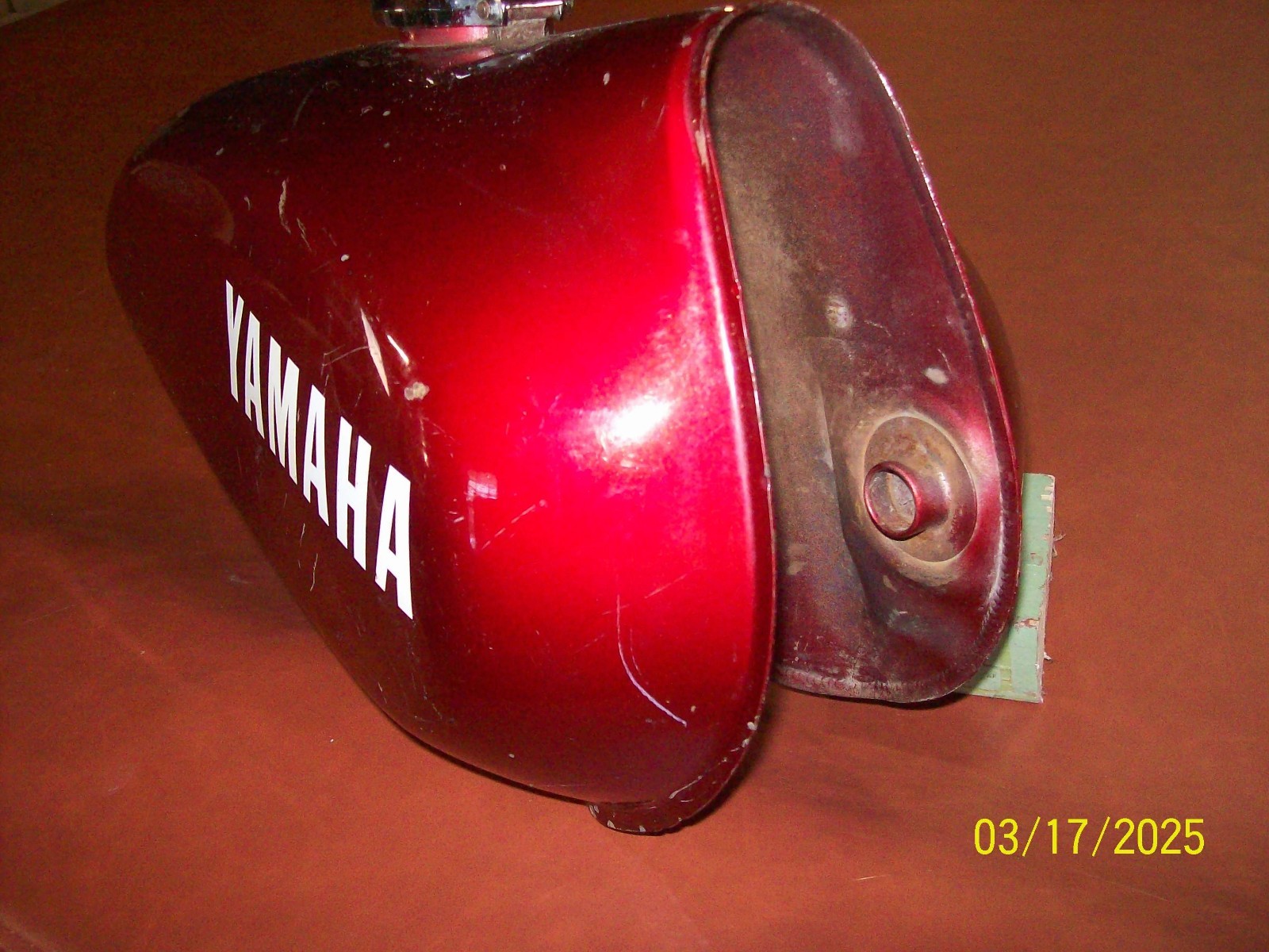 Yamaha DT125 Fuel Tank No Dents #2 Burgundy AT CT 70’S +Global Shipp