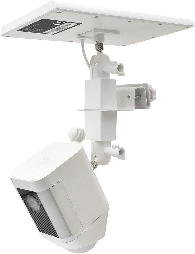 2-in-1 Adjustable Gutter Mount for Ring Cameras & Solar Panels - No Drilling