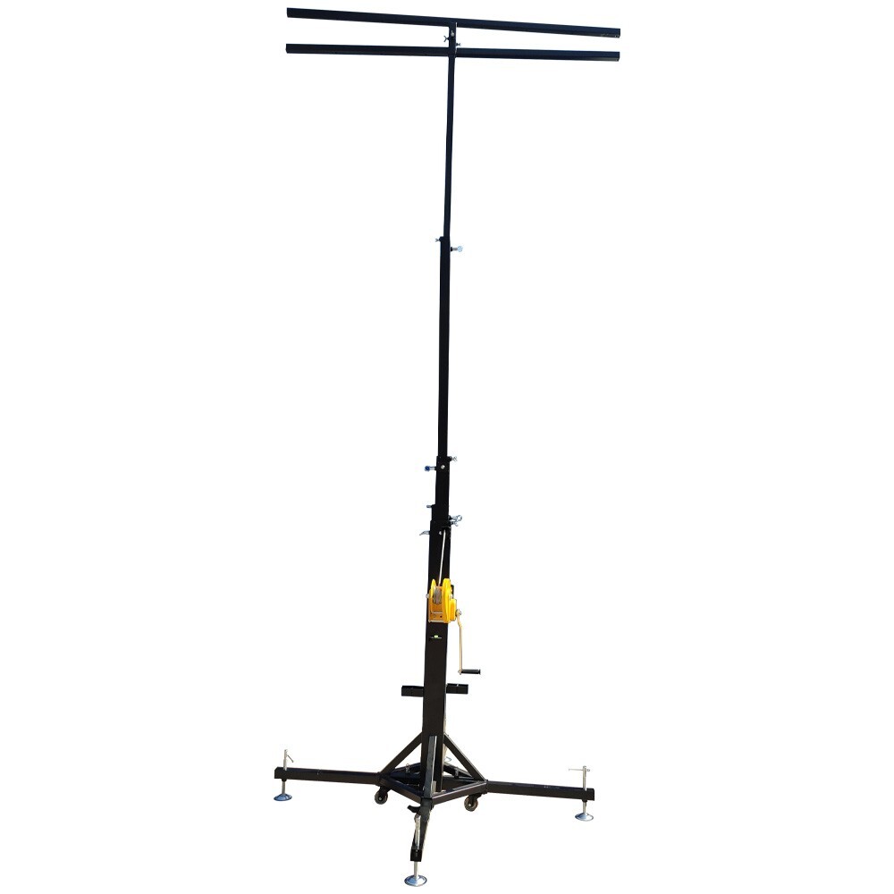 Height Adjust 2Layers Stage Bracket with 16 Lights Position Stand with Wheels