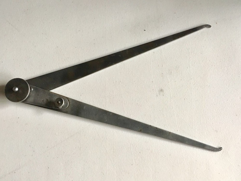 Vintage L.S. Starrett Co., Lock Joint Adjustable Inside/ Outside Calipers-12.5"