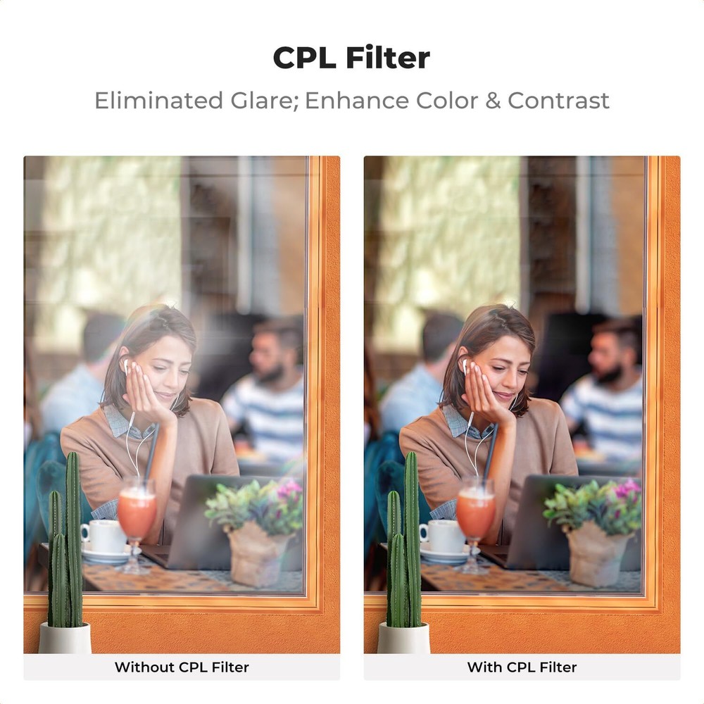 55mm UV CPL Lens Filter Kit 18 Multi Layer Coatings Circular Polarizer Filter...