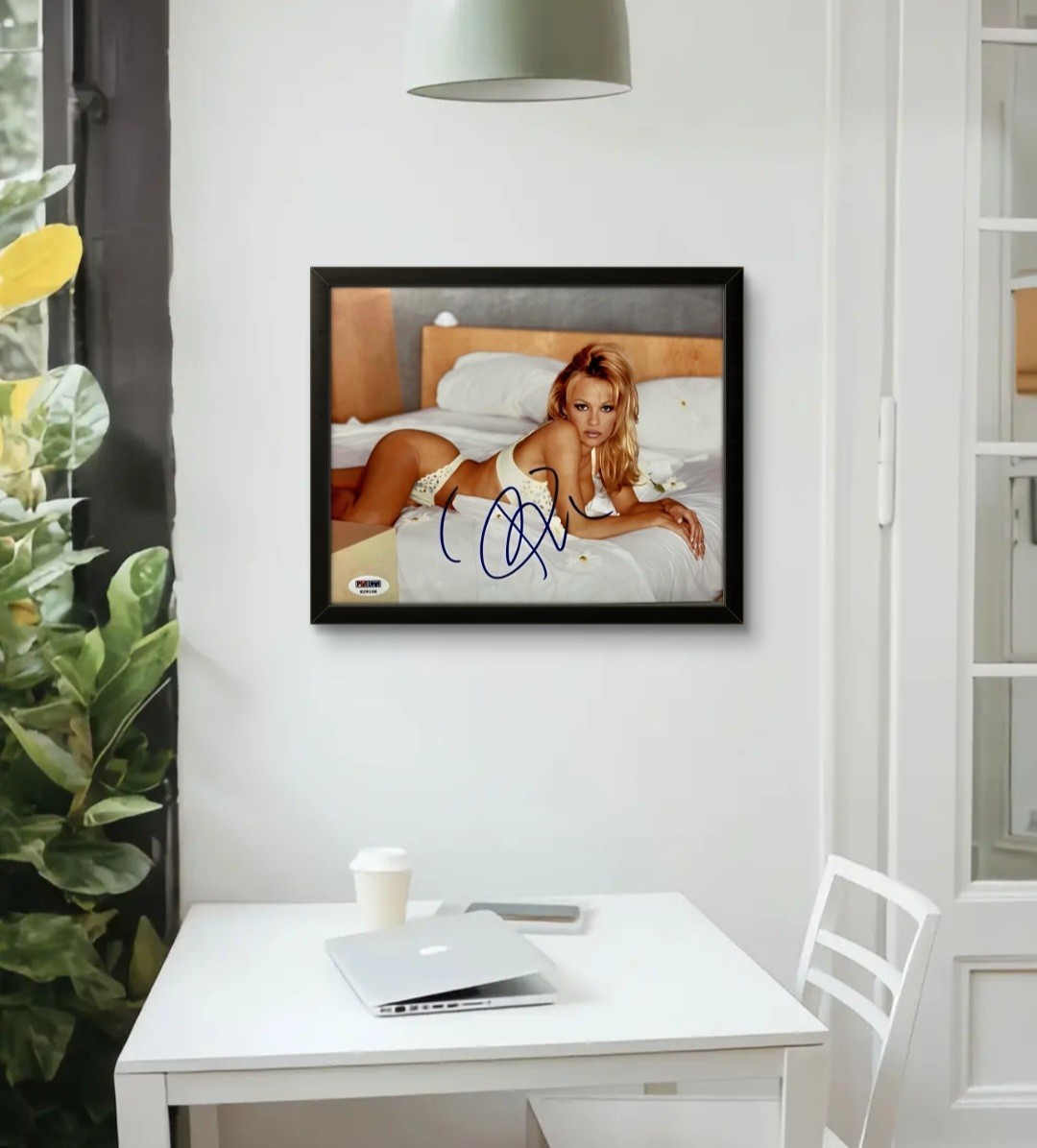 8x10 Framed Vintage Pamela Anderson Rare! signed autographed sexy lingerie