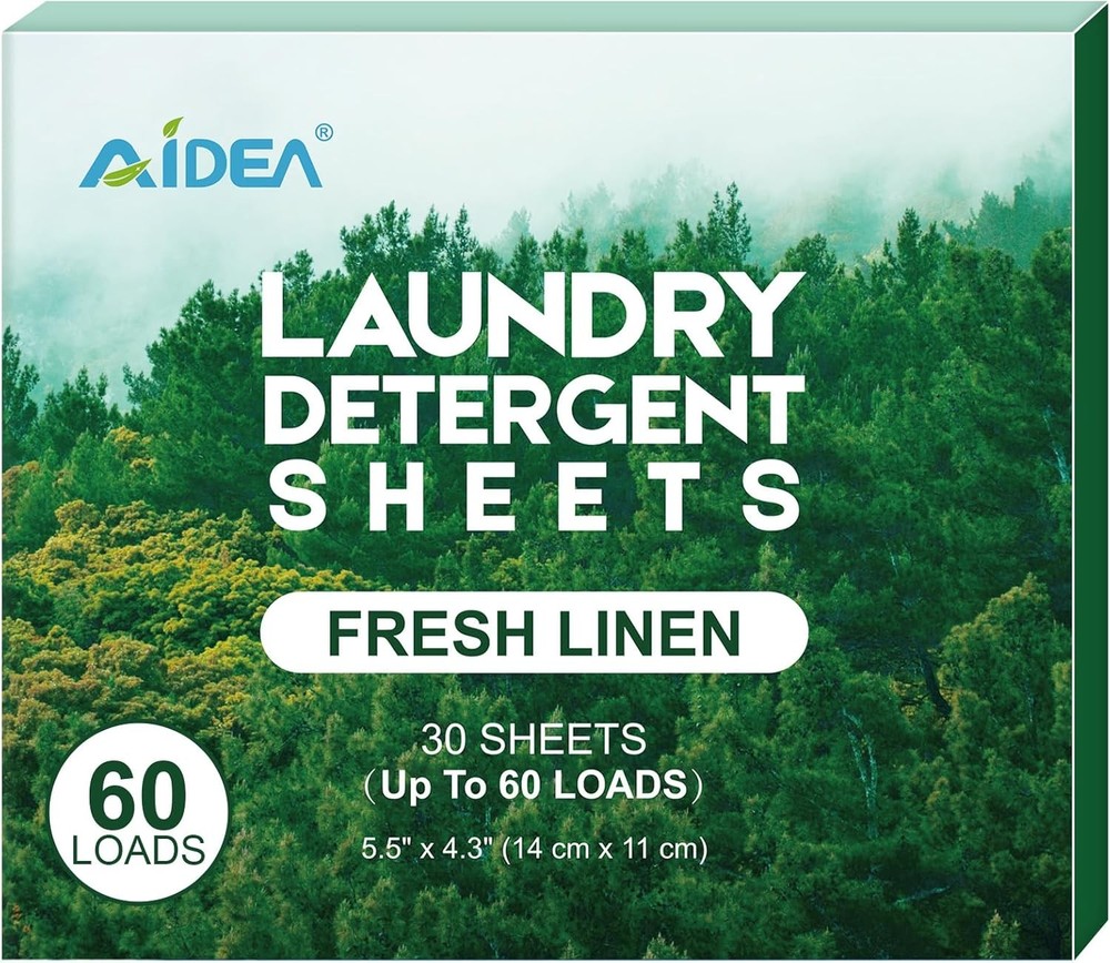 Laundry Deternt Sheets, Fresh Linen Scent- 30 Sheets, Eco-Friendly