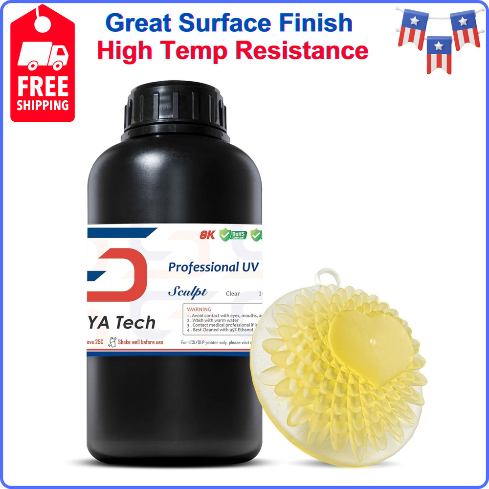 Tech Sculpt High-Temp Resistant 3D Printer Resin - Up to 180C - High Precision