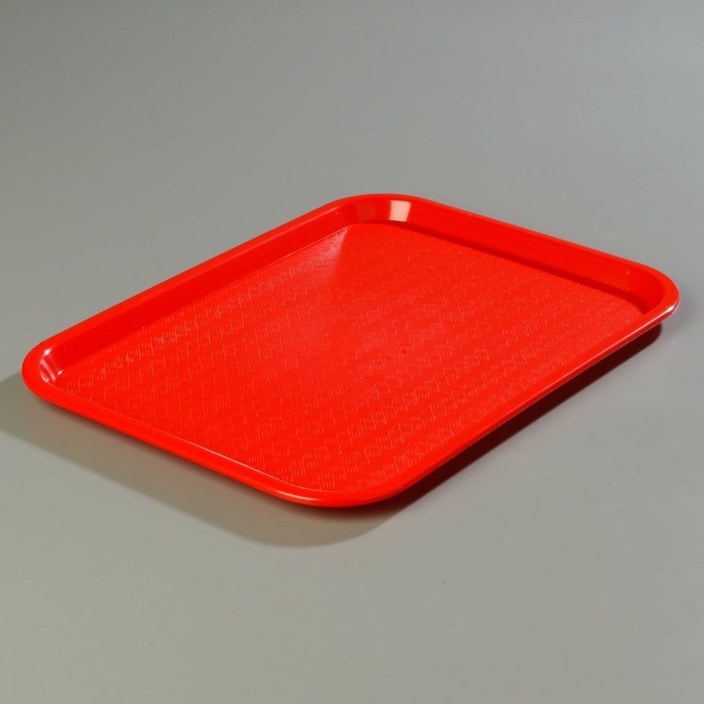 Cafe Fast Food Cafeteria Tray with Patterned Surface for Cafeterias, Fast Foo...