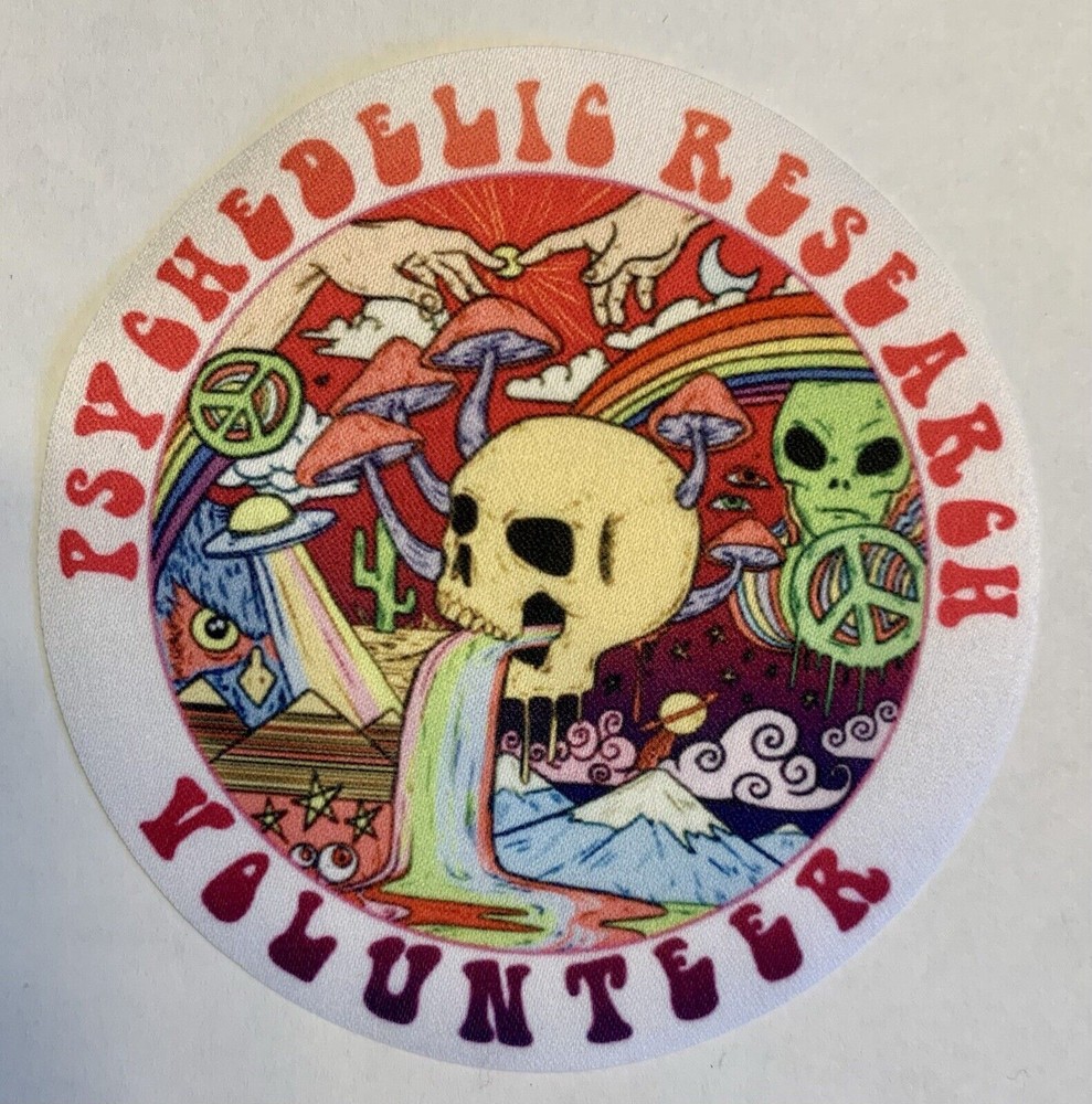 70Psychedelic Researcher Volunteer Iron-On Sticker Patch