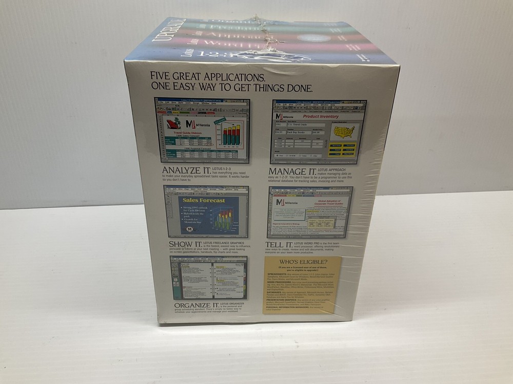 VINTAGE COMPUTER PROGRAM LOTUS SMART SUIT for Dos Windows 3.1 SEALED