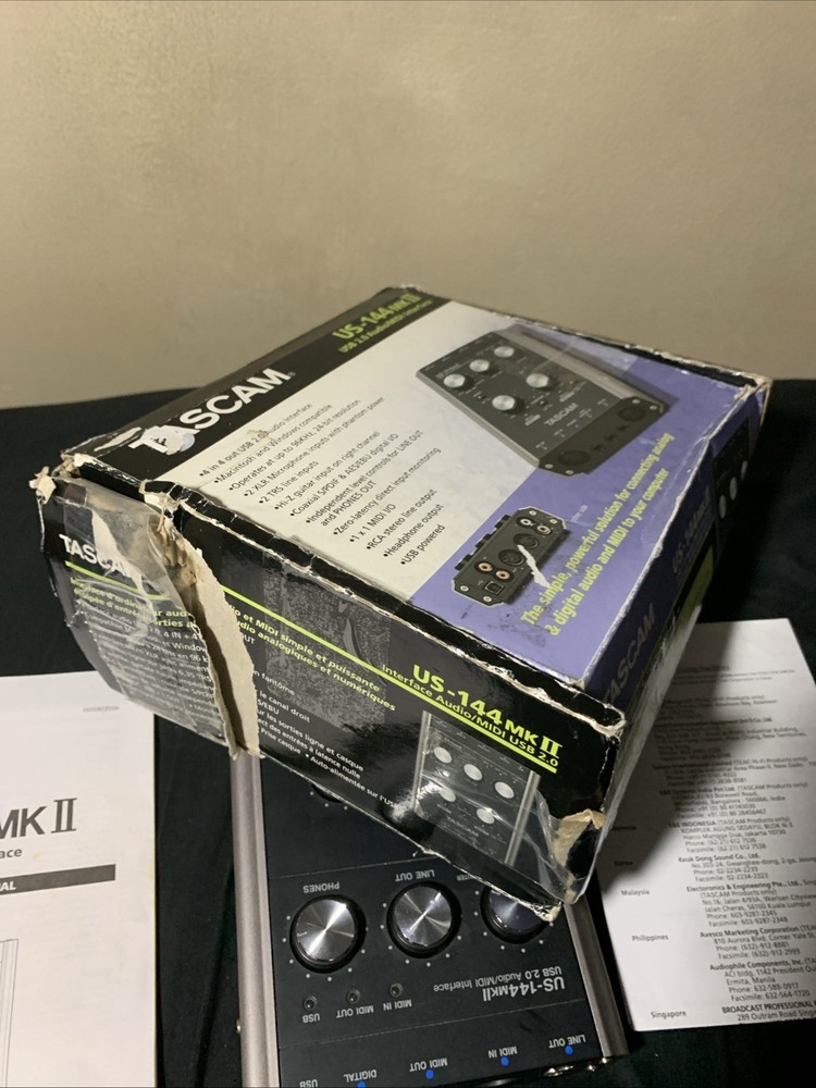 Tascam US-144MKII Analog Recording Interface Gently Used Condition Tested!
