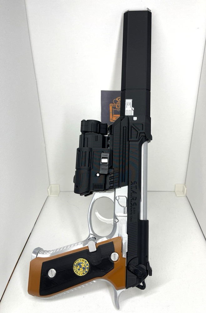 Resident Evil – Beretta 92F Samurai Edge / Wesker Moving Slide 1:1 Prop Cosplay