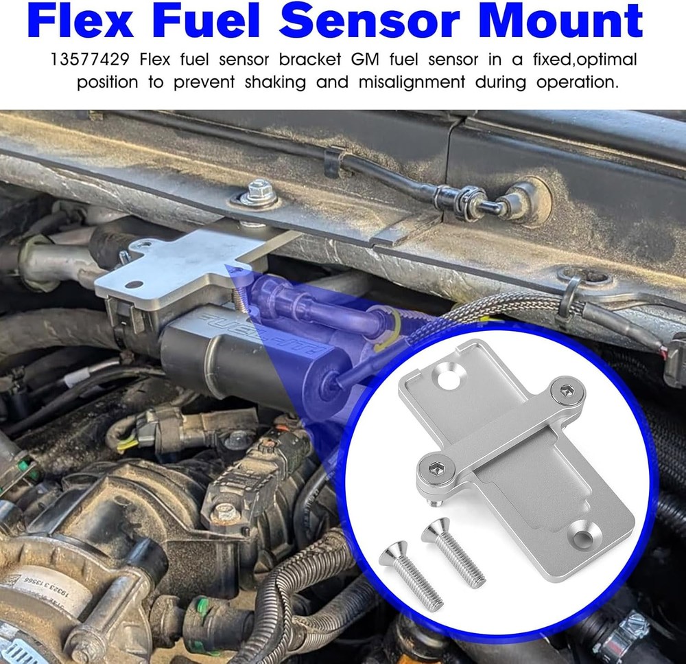 Flex Fuel Sensor Mount for GM Billet with Screw
