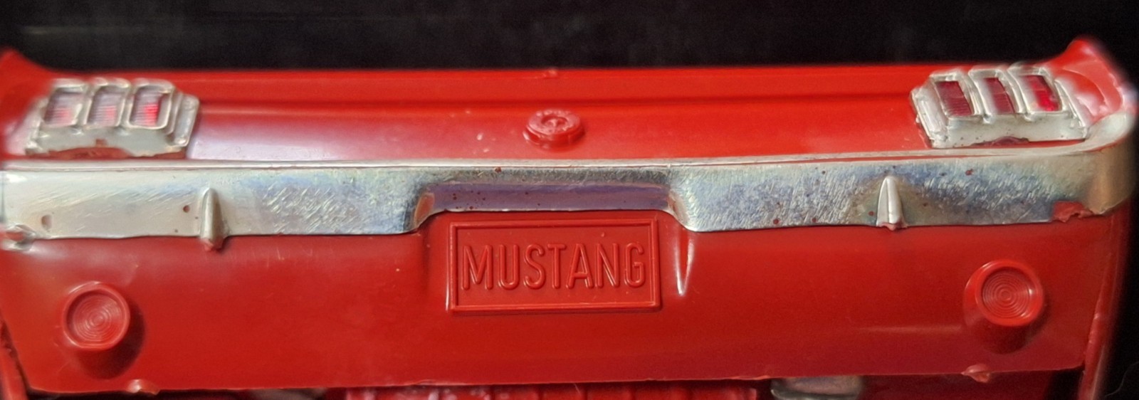 Vintage 1965 AMT Red FORD MUSTANG FASTBACK Dealer Promotional Plastic Model Car