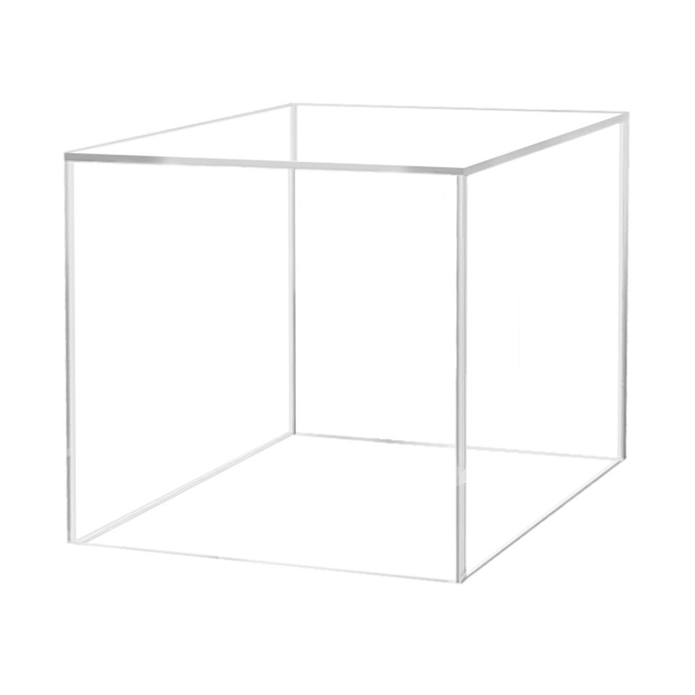 8" Acrylic Display Riser Box Clear Square Lucite Product Platform or Bin Qty 6
