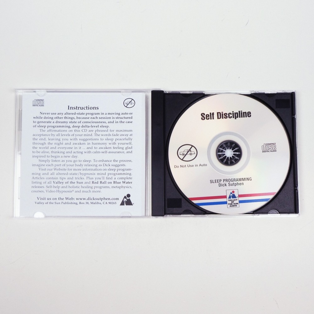 SELF DISCIPLINE Sleep Programming Hypnosis CD Dick Sutphen Control motivation