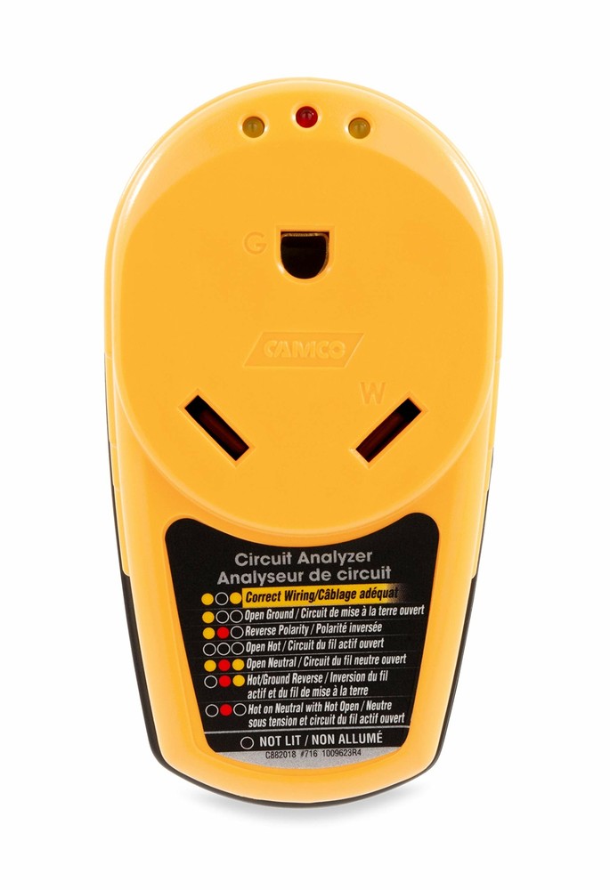 Camco Adapter PowerDefender Circuit Analyzer with Integrated Surge Protection...