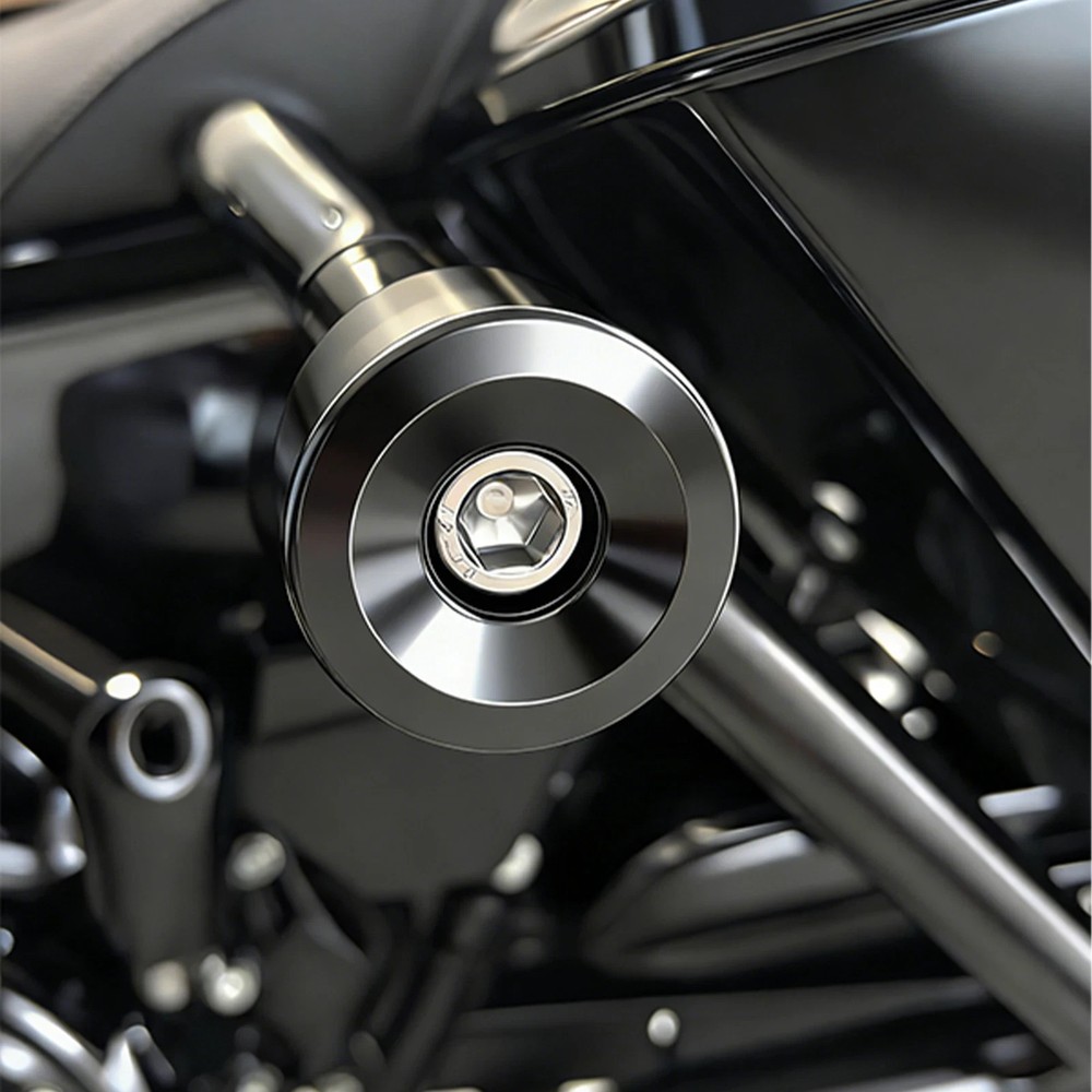 2Pcs M12 Protective Slider Crash Bar End Balls Engine Guard Protector For Harley