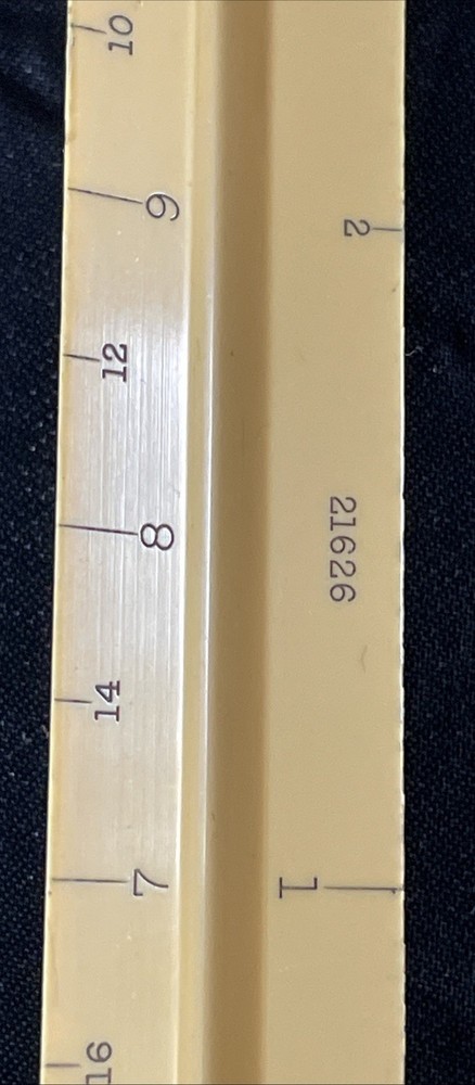 Vintage Triangular Ruler 12" Dietzgen 21626 Drafting Engineer Architect FREE S&H