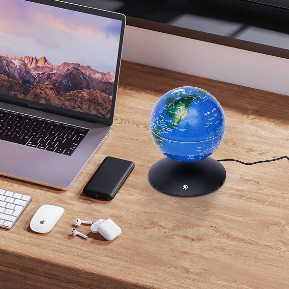 Magnetic Levitation Floating Globe Light LED World Map Rotating Night Lamp