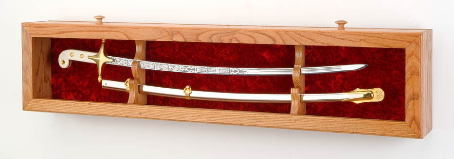 Sword Display Case - Solid Oak - Fits full size swords