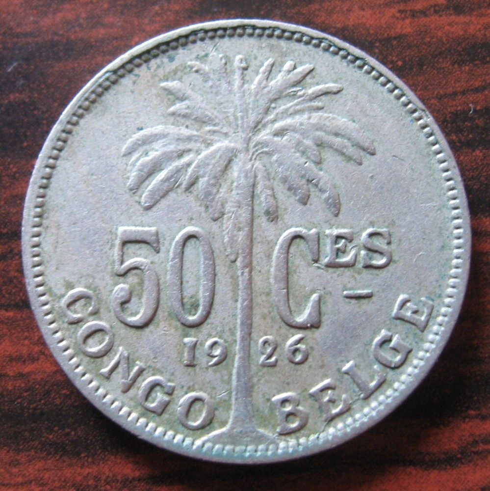 BELGIAN CONGO - 50 CENTIMES 1926 KM# 22