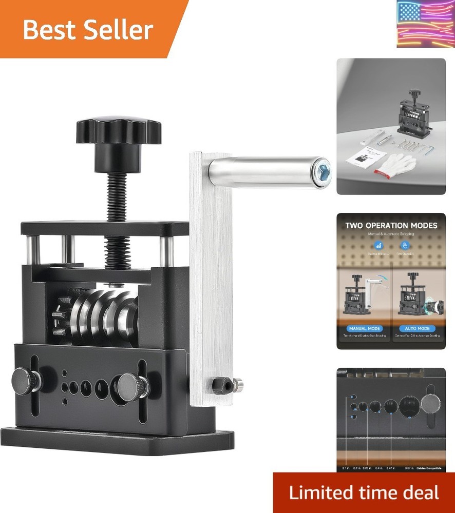 Manual Wire Stripping Machine, Drill Powered Wire Stripper Machine with 6 Cha...