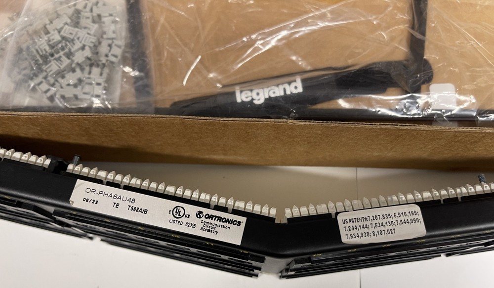 New Ortronics OR-PHA6AU48 Clarity Cat6a Angled Patch Panel 48 Port