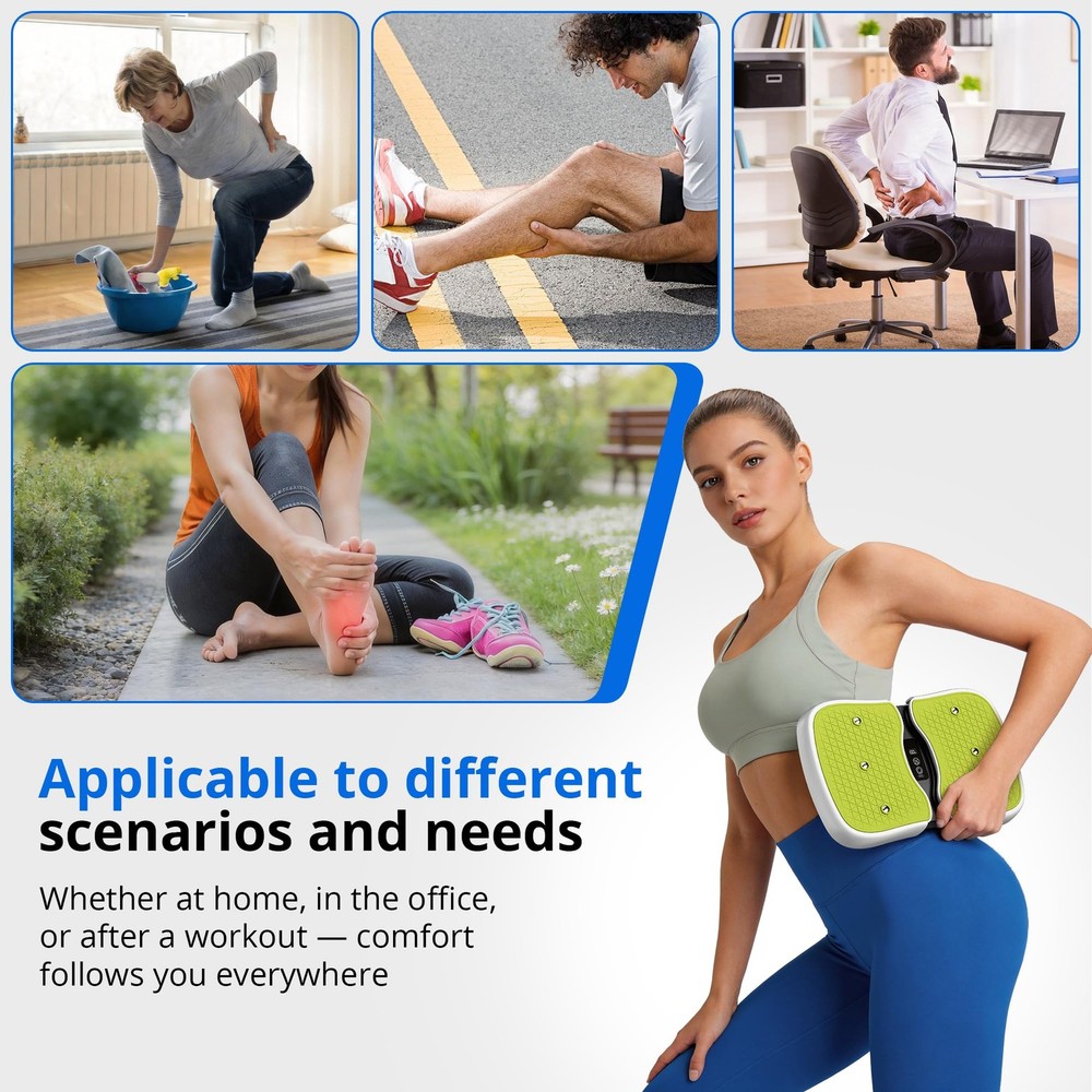 Mini Vibration Plate Machine, Leg Waist Workout Vibrating Plate for Lymphatic...