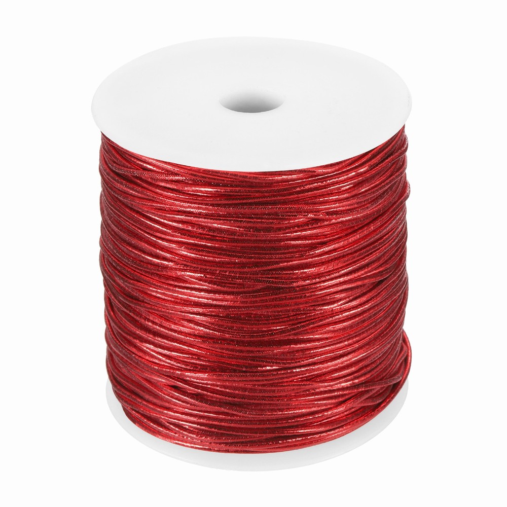 2mm Metallic Elastic Cords,Red, 109 Yards Each