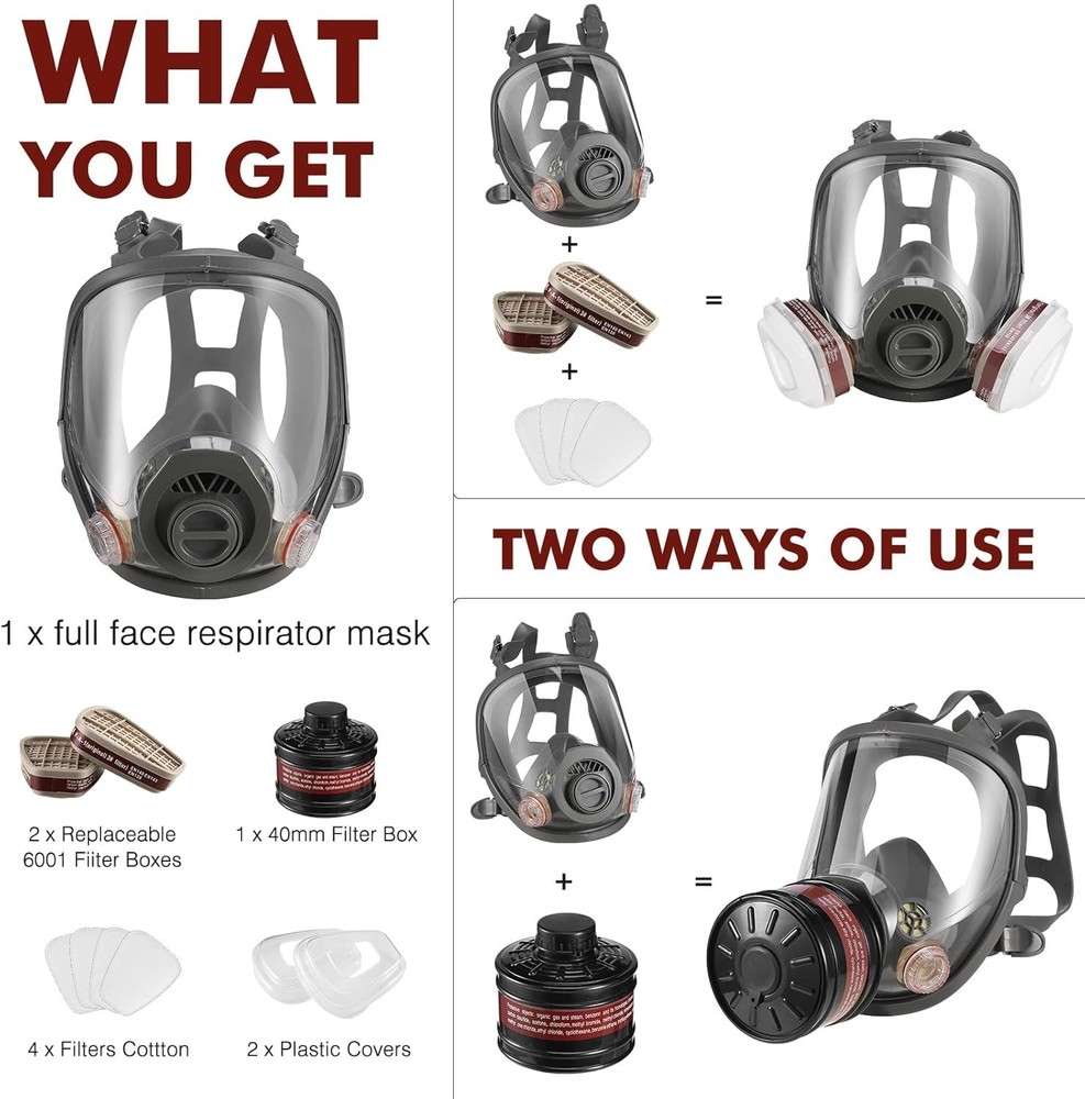 Survival Gas Mask with Activated Carbon Filter