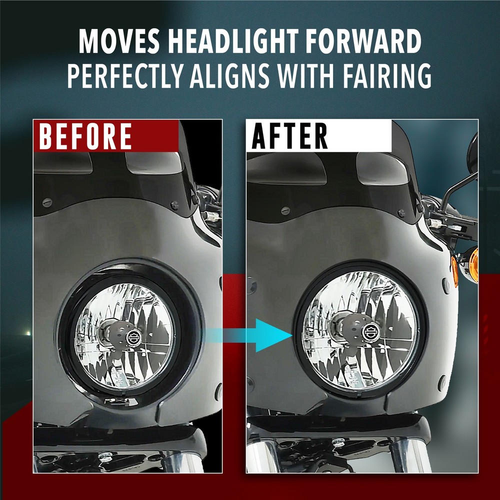 Krator Headlight Extension Block for Krator Fairing With Adjustable Design