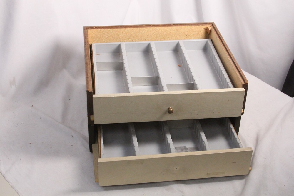 Needle Phonograph Storage Box Case 14" x 13" x 3.5" Two Stacking Boxes + extra