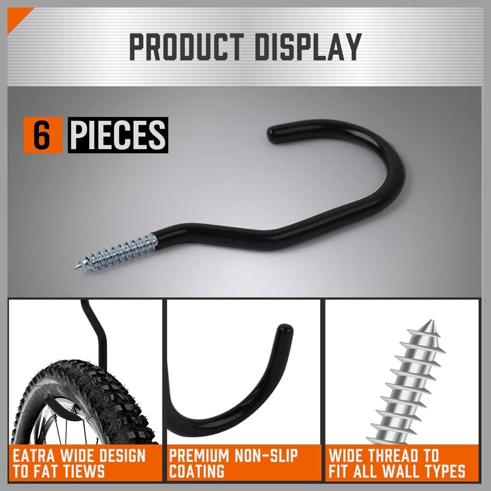 48PC Garage Storage Hooks Bike Tool Storage Hook Set Screw In Hooks 100LBS / Per