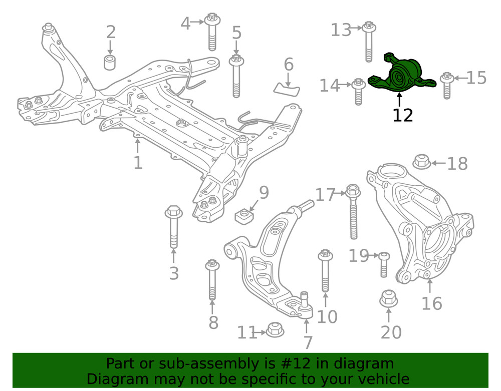 Genuine BMW Control Arm Bracket 31128831645